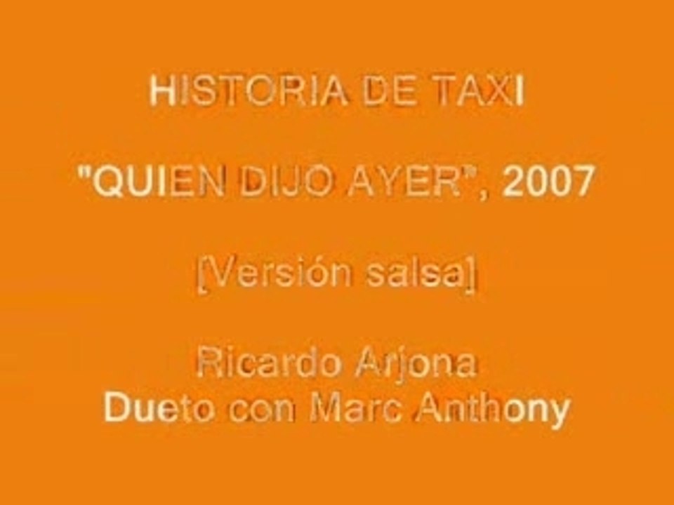 Historia de taxi - M. Anthony/Arjona