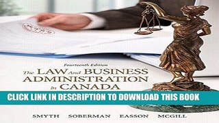 [Free Read] The Law and Business Administration in Canada (14th Edition) Free Online