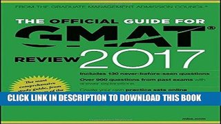 [Free Read] The Official Guide for GMAT Review 2017 with Online Question Bank and Exclusive Video