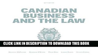 [Free Read] Canadian Business and the Law Full Online
