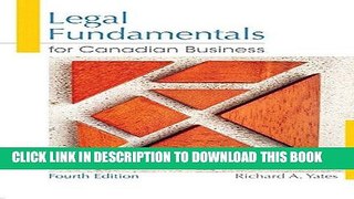 [Free Read] Legal Fundamentals for Canadian Business (4th Edition) Free Online