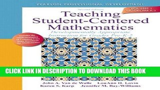 [Free Read] Teaching Student-Centered Mathematics: Developmentally Appropriate Instruction for
