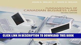 [Free Read] Fundamentals of Canadian Business Law, Second Edition Free Online