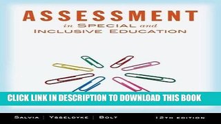 [Free Read] Assessment: In Special and Inclusive Education Free Online