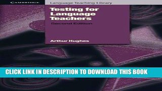 [Free Read] Testing for Language Teachers Full Online