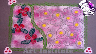 Rangoli designs with colours Simple and easy step by step for Diwali episode #101 by Art Institute