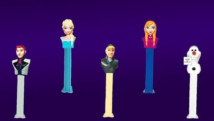 Frozen Pez Dispenser Finger Family Nursery Rhyme - Frozen Song Parody - Daddy Finger