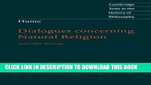 [Free Read] Hume: Dialogues Concerning Natural Religion: And Other Writings Free Online