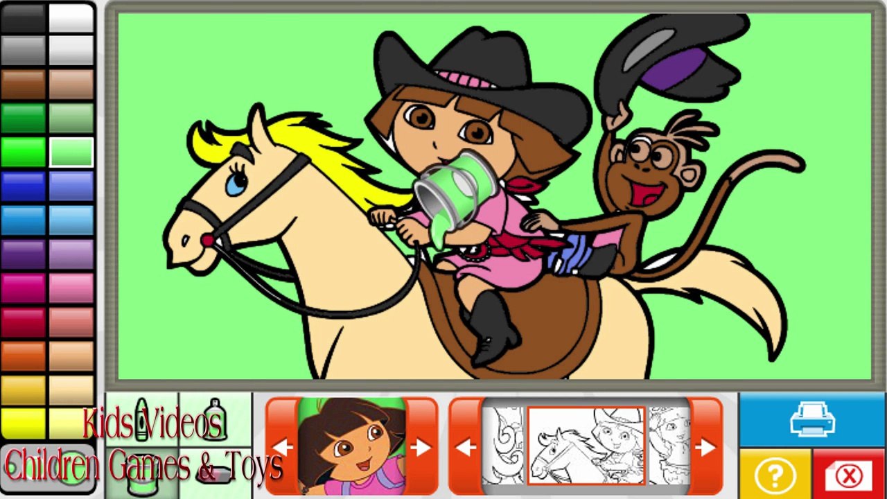 Dora The Explorer: Coloring Dora Game - Dora Games - Dora the Explorer Painting Coloring Book HD