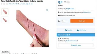 Walmarts Suicide Scar Wound makeup kit (Facebook Reactions)