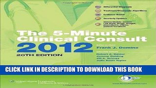[FREE] EBOOK The 5-MinuteClinical Consult 2012 Premium (The 5-Minute Consult Series) ONLINE