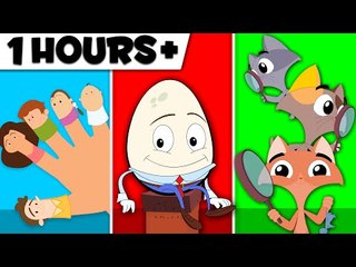 Finger Family | Humpty Dumpty Sat On A Wall | Three Little Kittens | Nursery Rhyme
