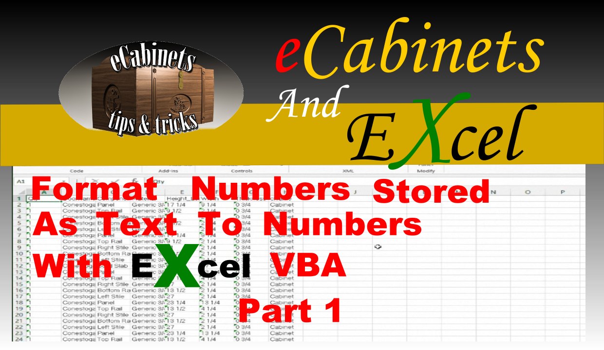 Convert numbers stored as text  to numbers with excel vba Part1
