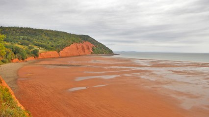 Time lapse of low to high tide at Blomidon Provincial Park, Nova Scotia