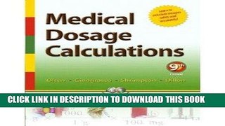 [READ] EBOOK Medical Dosage Calculations 9th (nineth) edition BEST COLLECTION