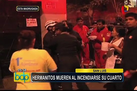 San Luis: menores mueren al incendiarse su cuarto