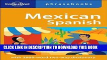 Best Seller Mexican Spanish: Lonely Planet Phrasebook Free Read