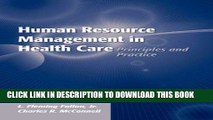 [READ] EBOOK Human Resource Management In Health Care: Principles And Practice ONLINE COLLECTION