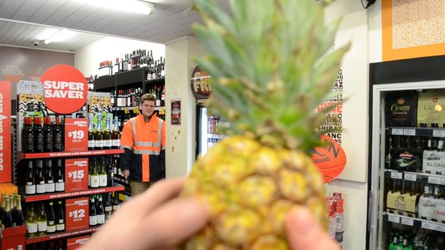 Bemused Strangers Surprised With Pineapple