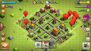 TH4 Attacking Guide/Tutorial *War/Trophy Farming* | Clash Of Clans