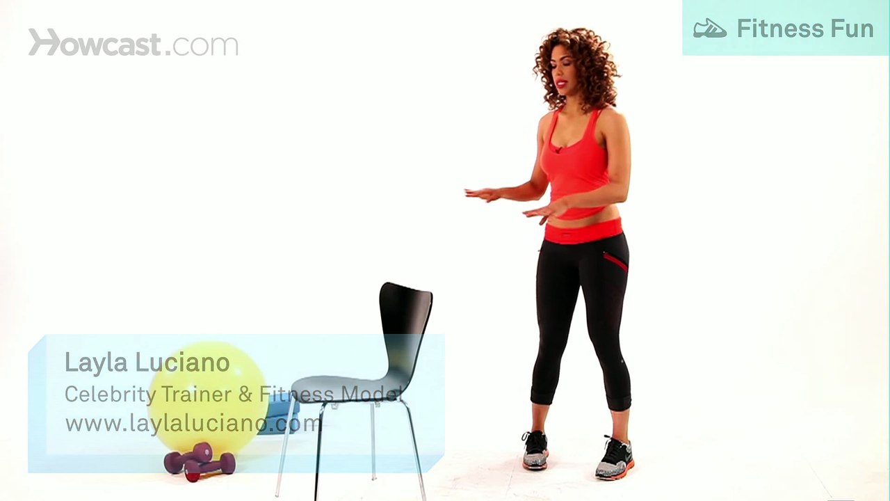 How to Do a Crescent Kick over a Chair   Thighs Workout