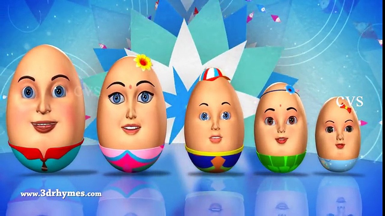 Finger Family Nursery Rhymes   Egg Finger Family song   3D Finger Family Rhymes & Kids songs