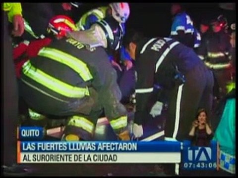 Fuertes lluvias afectaron al suroriente de Quito