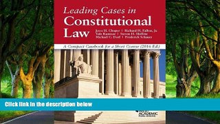 Deals in Books  Leading Cases in Constitutional Law, A Compact Casebook for a Short Course