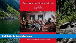 Deals in Books  American Constitutional Law, Volume 1: Constitutional Structures: Separated Powers