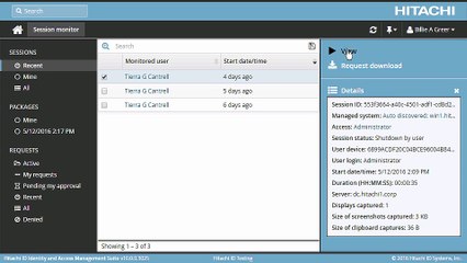 Hitachi ID Privileged Access Manager 10.0 - Request, approve, and playback recorded session