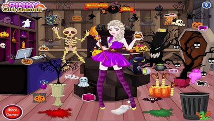 Elsa Halloween Shop Cleaning Game  - Video Games For Girls