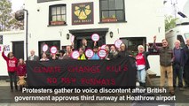 Angry protesters gather over plans to expand Heathrow airport