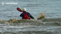 Severn bore tidal wave observed