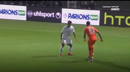 pont de Nordi Mulere Mukiele vs  Montpellier  ( Laval 0 - 1 Montpellier  25.10.2016 Coupe de la ligue )