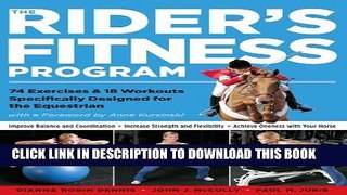 Read Now The Rider s Fitness Program: 74 Exercises   18 Workouts Specifically Designed for the
