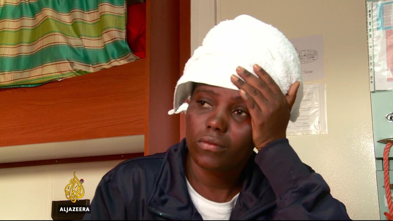 Desperate journeys: Two rescued women search for their husbands