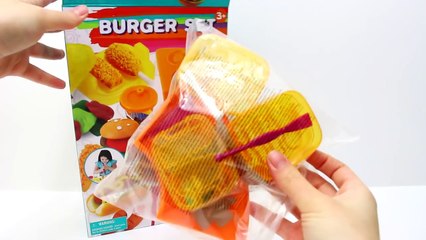 Dough Burger Set, Oyun Hamuru ile Hamburger ve Patates Kızartması Yapımı