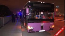Okmeydanı’nda Yolcu Otobüsüne Molotoflu Saldırı