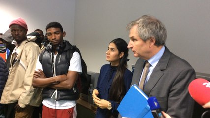 Arrivée des migrants de Calais au Mans