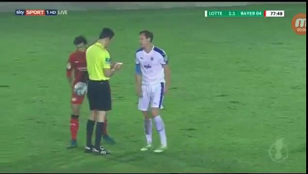 Tim Wendel Red Card - Lotte 1-1 Bayer Leverkusen 25.10.2016
