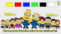 Minions in different colors - Learn colors for children & Baby Toddlers - Basic Level [INTERACTIVE]