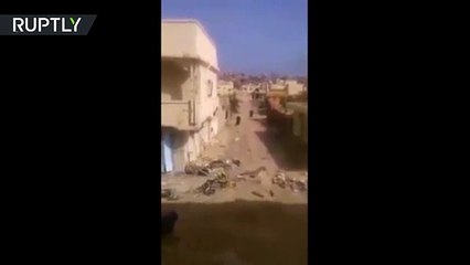 مشهد استسلام 3 نساء من داعش سرت