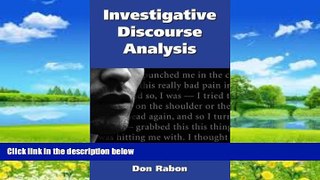 Big Deals  Investigative Discourse Analysis  Full Ebooks Best Seller