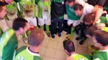 Le cri de la victoire des verts après le match de La Bernadière - Cugand