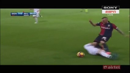 Gabriel Paletta Red Card For A Wild Tackle vs Genoa!