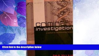 Big Deals  Criminal Investigation: A Method for Reconstructing the Past  Best Seller Books Most