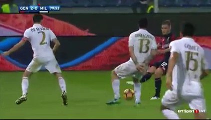 Lazovic D.  (Own goal) Goal HD Genoa 2 - 0 AC Milan25.10.2016