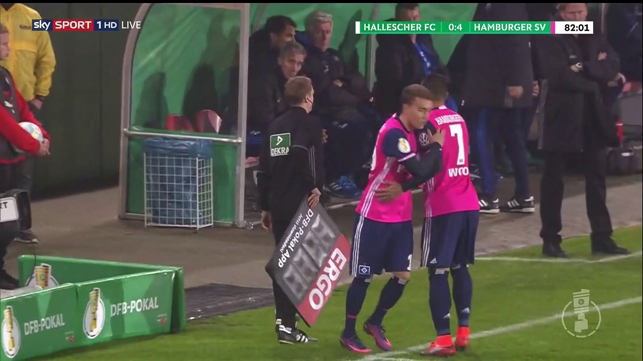 Gian-Luca Waldschmidt Goal HD - Hallescher 0-4 Hamburger SV - 25-10-2016