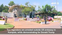 Trump backers arrested outside US embassy in Uganda