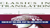 [FREE] EBOOK Classics in Translation, Volume I: Greek Literature ONLINE COLLECTION